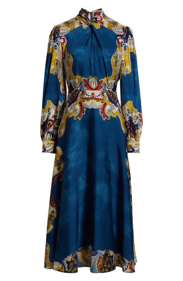 Elie Tahari The Raquel Long Sleeve Maxi Dress, Alternate, color, Eclipse Paisley Print