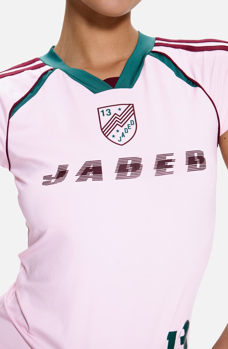 JADED LONDON Football Crop Graphic T-Shirt, Alternate, color, Pink