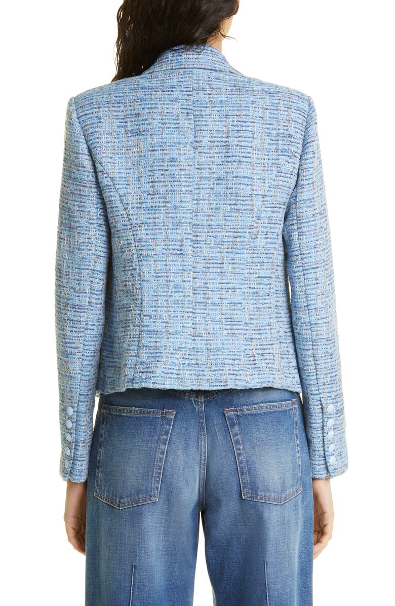 L'AGENCE Brooke Double Breasted Tweed Crop Blazer, Alternate, color, 