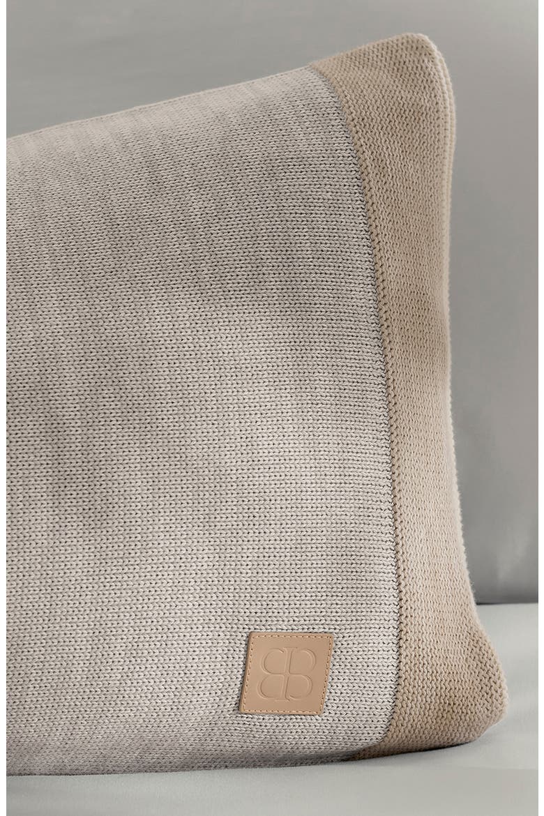Court Knit Decorative Pillow, Alternate, color, HEATHERED PEWTER