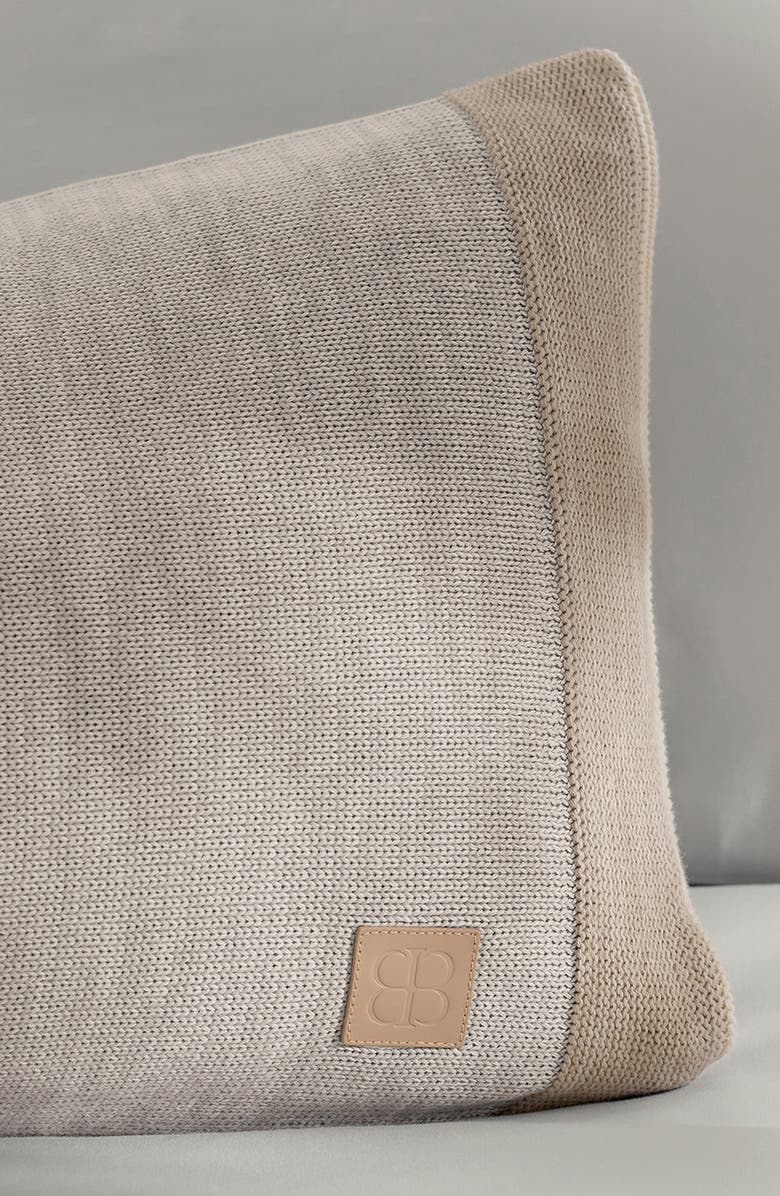 Boll & Branch Court Knit Decorative Pillow, Alternate, color, Heathered Pewter