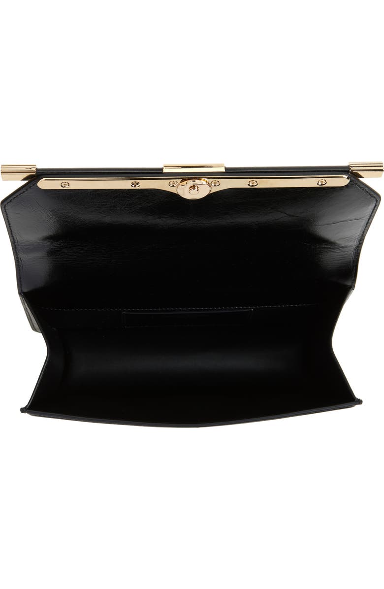 Victoria Beckham 202 Leather Clutch, Alternate, color, Black