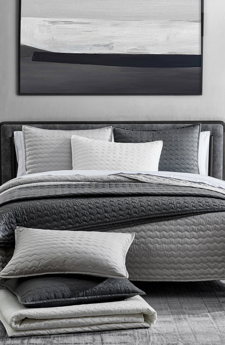 Vera Wang Herringbone Sateen Quilt & Sham Set, Alternate, color,