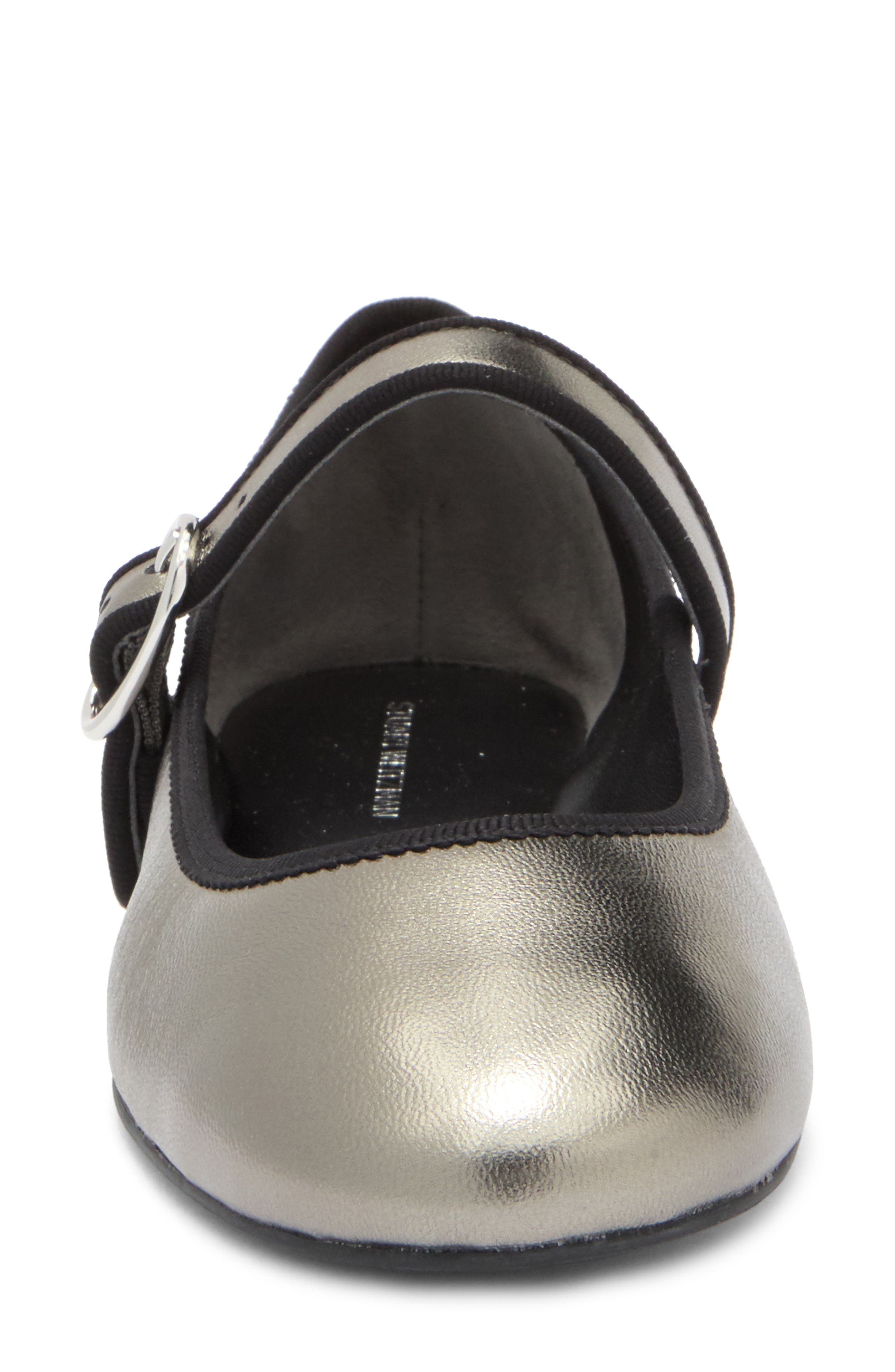 Stuart Weitzman Alice Mary Jane Flat, Alternate, color, Gunmetal