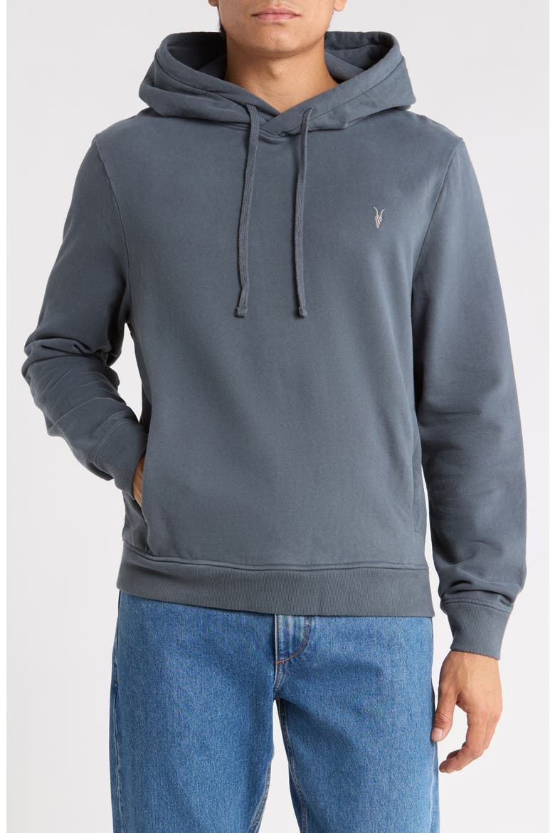 Raven Pullover Ramskull Logo Hoodie, Main, color, SUNIL BLUE