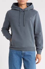 AllSaints Raven Pullover Ramskull Logo Hoodie