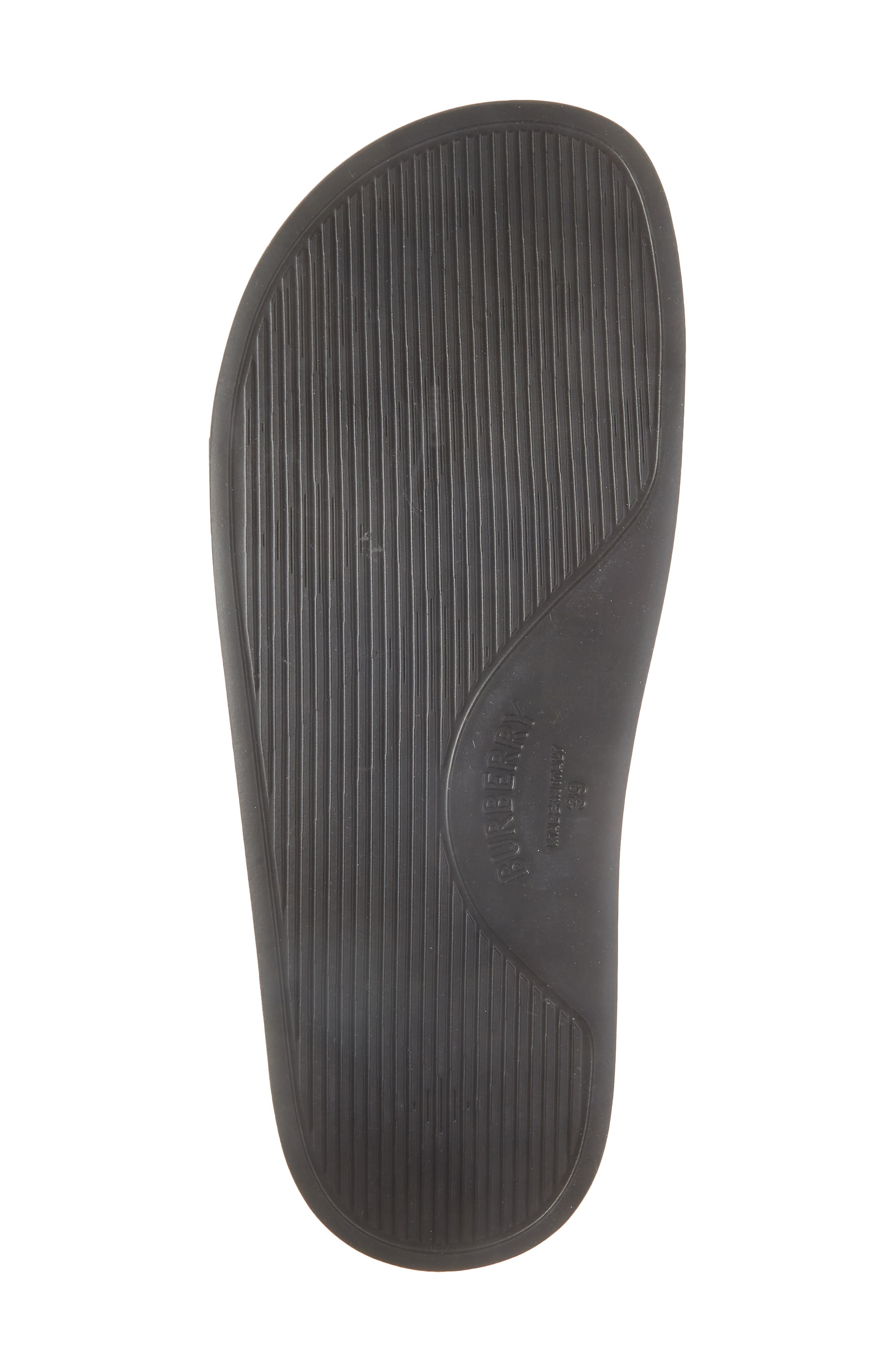 Burberry Furley Slide Sandal, Alternate, color, Black/ White