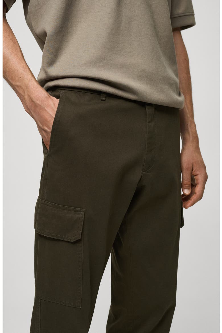 Straight Leg Twill Cargo Pants, Alternate, color, KHAKI GREEN