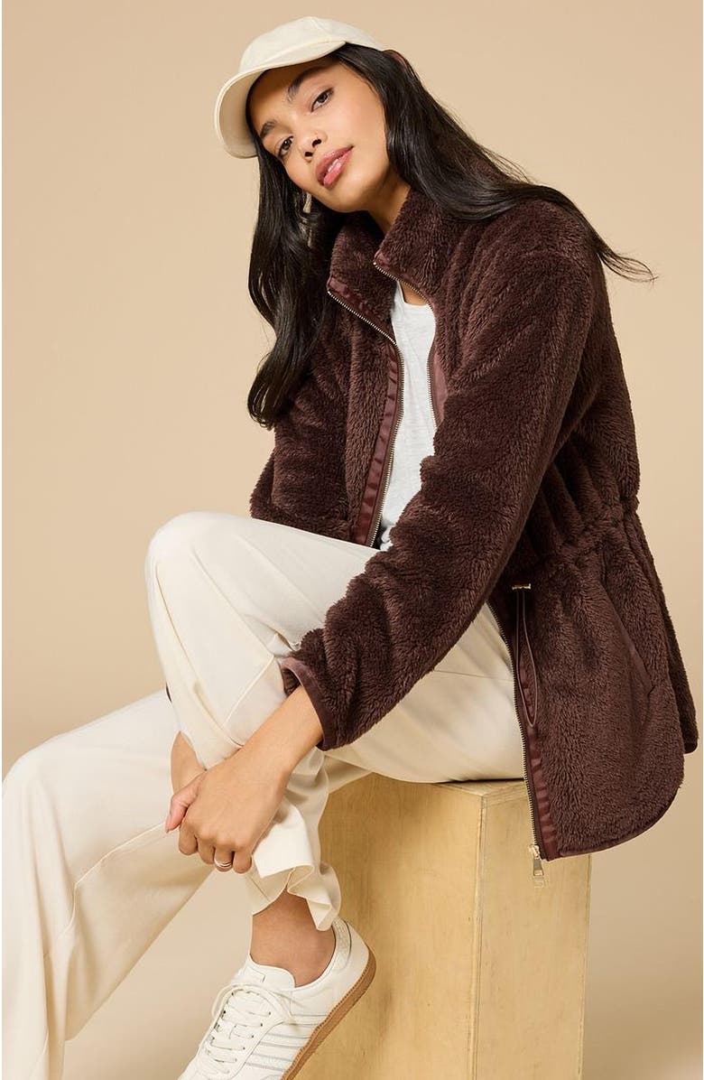 Softies DreamPlush Two Way Zip Jacket, Alternate, color, Espresso