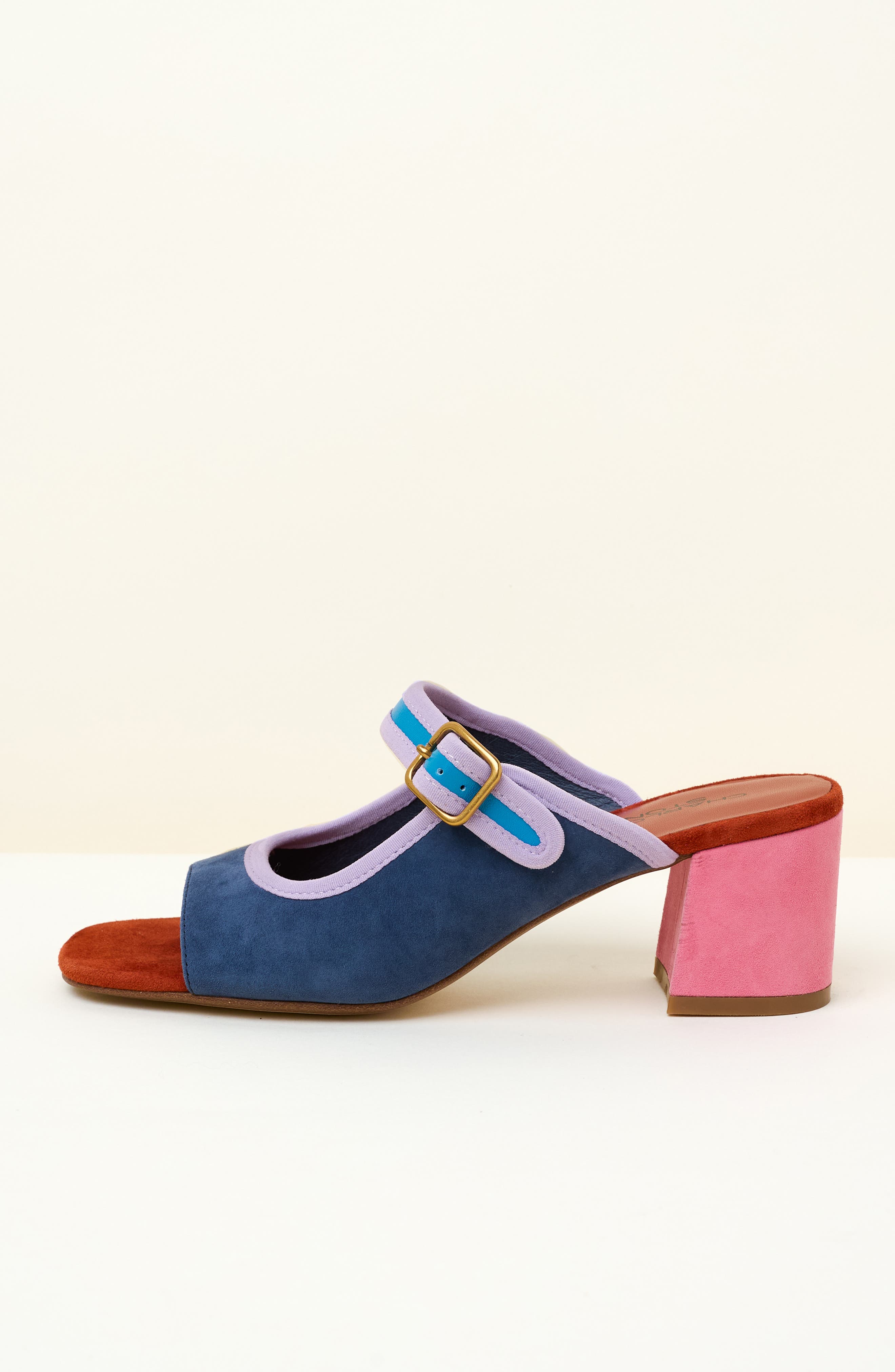 Charlotte Stone Trissa Mismatch Mary Jane Slide Sandal, Alternate, color, 