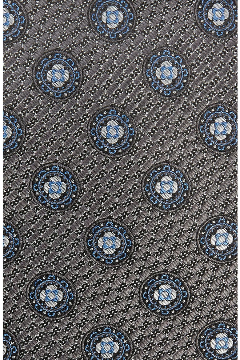 Nordstrom Travis Medallion Silk Tie, Alternate, color, BLACK
