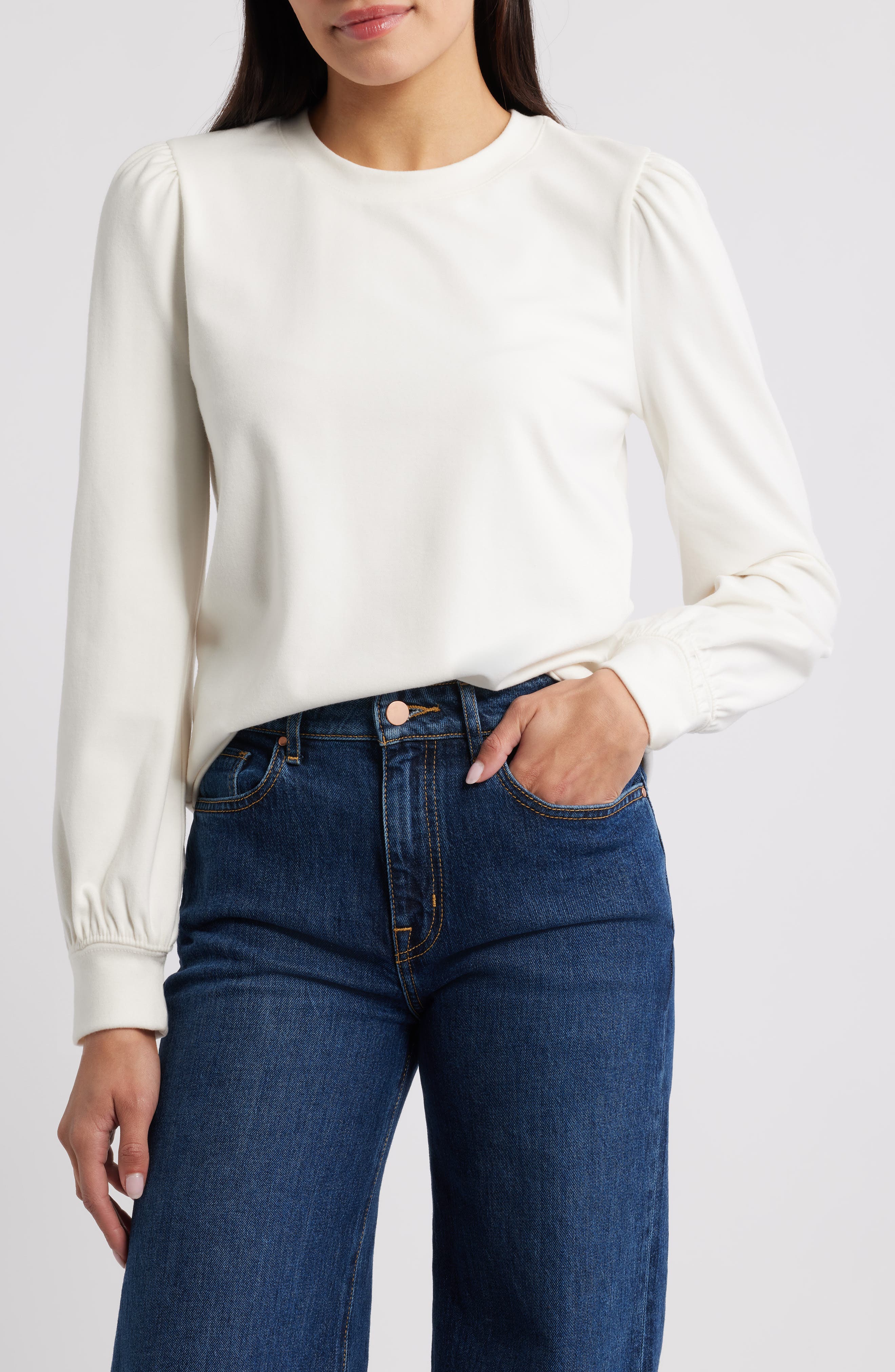 Caslon® Blouson Sleeve Top