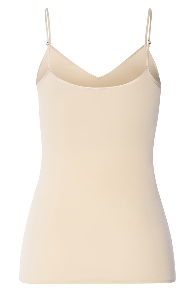 Cotton Seamless Spaghetti Camisole, Alternate, color, SUMMER SAND
