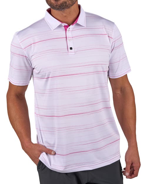 Black Clover Dots Polo In Pink