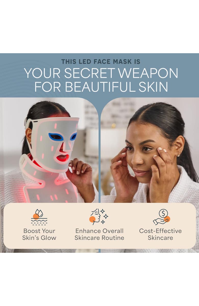 Lifepro Silicone LED Face Mask Redlight therapy with RBG light Portable LED mask, Alternate, color, Pro White