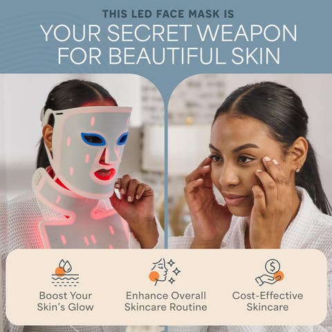 Silicone LED Face Mask Redlight therapy with RBG light Portable LED mask