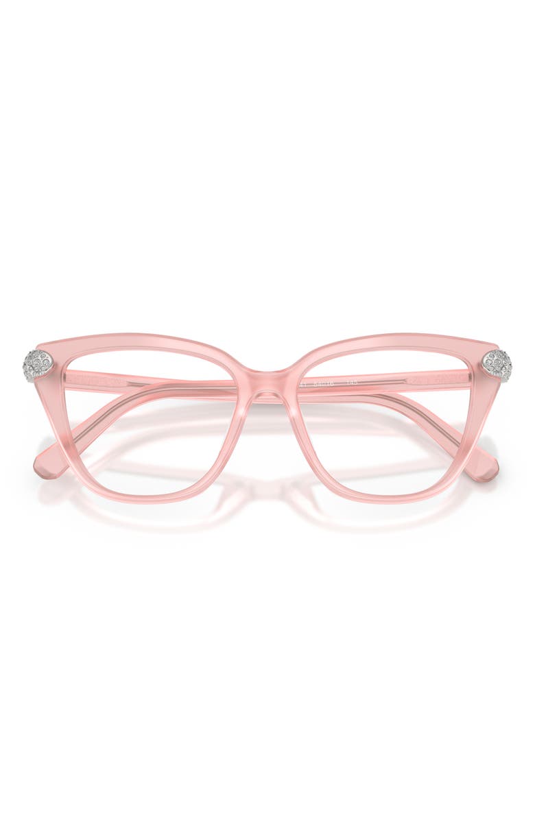 Swarovski 54mm Cat Eye Optical Glasses, Alternate, color, Milky Pink/ Demo Lens