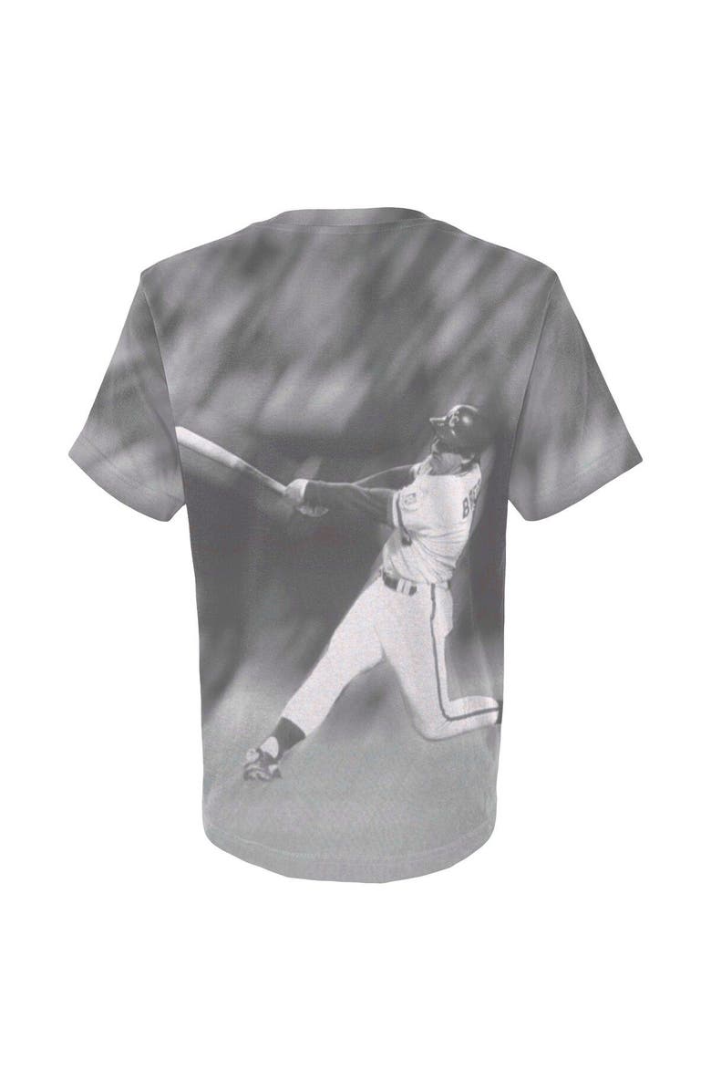Mitchell & Ness Youth Mitchell & Ness George Brett White Kansas City Royals Sublimated Player T-Shirt, Alternate, color, Gray
