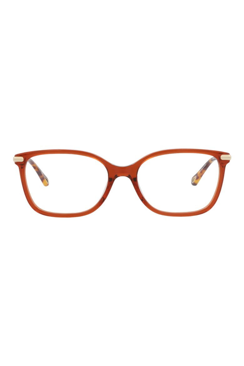 48mm Rectangle Optical Frames, Main, color, BROWN GOLD TRANSPARENT