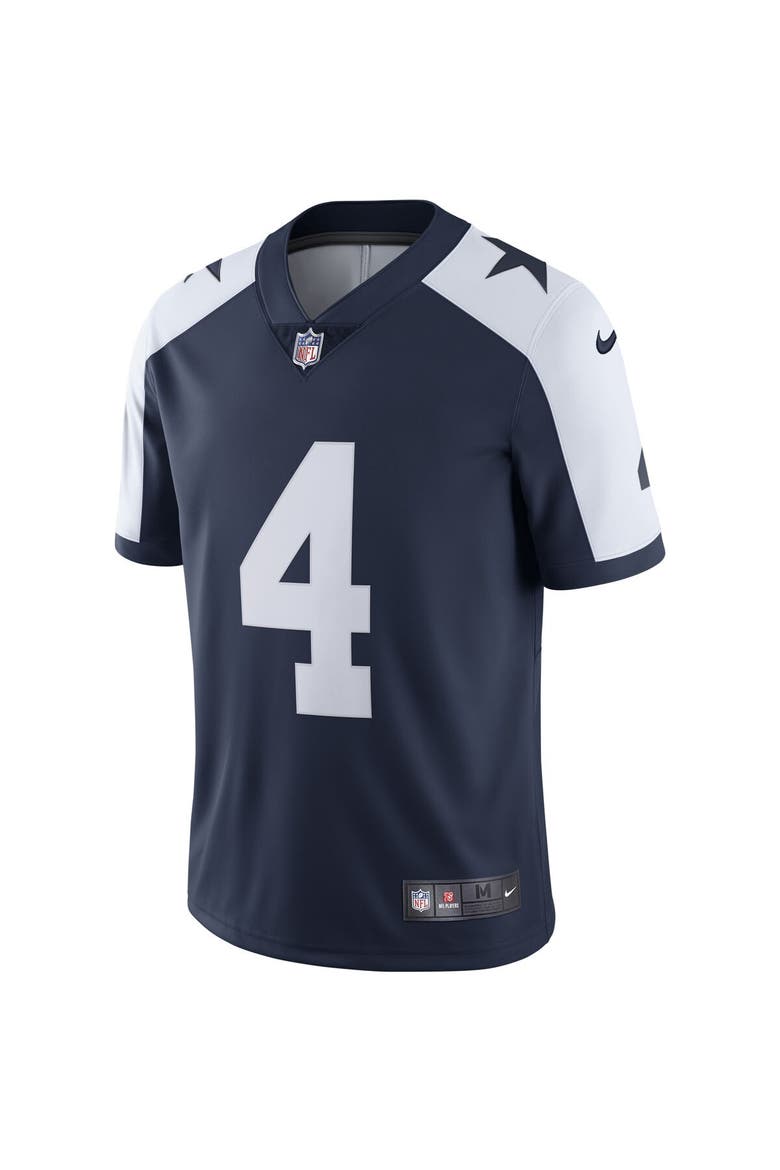 Men's Nike Dak Prescott Navy Dallas Cowboys Alternate Vapor Limited Jersey, Alternate, color, Navy