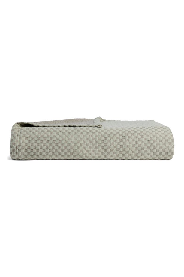 Keys Organic Cotton & Linen Jacquard Coverlet, Main, color, MOSS/SAGE