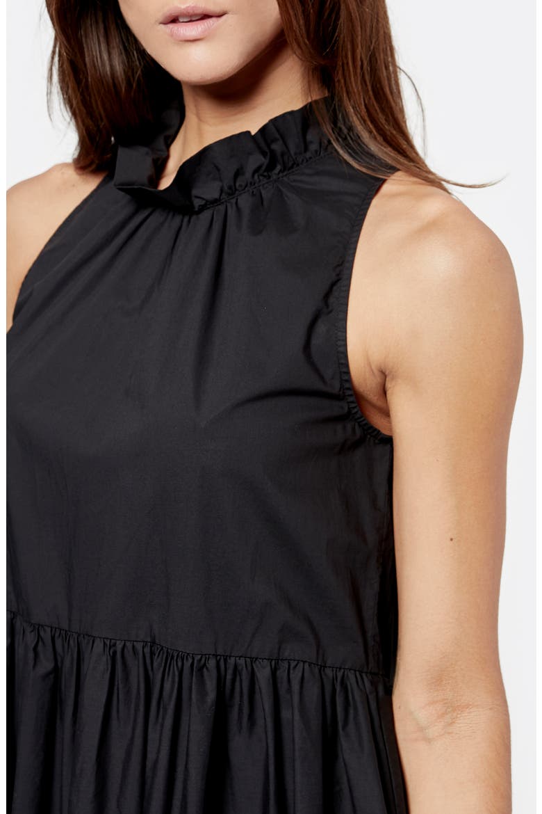 Carlo Tiered Poplin Dress, Alternate, color, CAVIAR