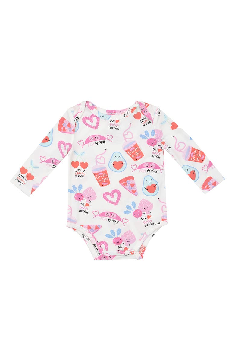 Angel Dear Love You Foodie Much Bodysuit, Main, color, Pink