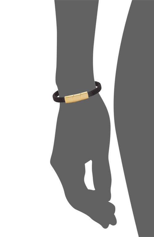 Geoffrey Beene Woven Leather Bracelet