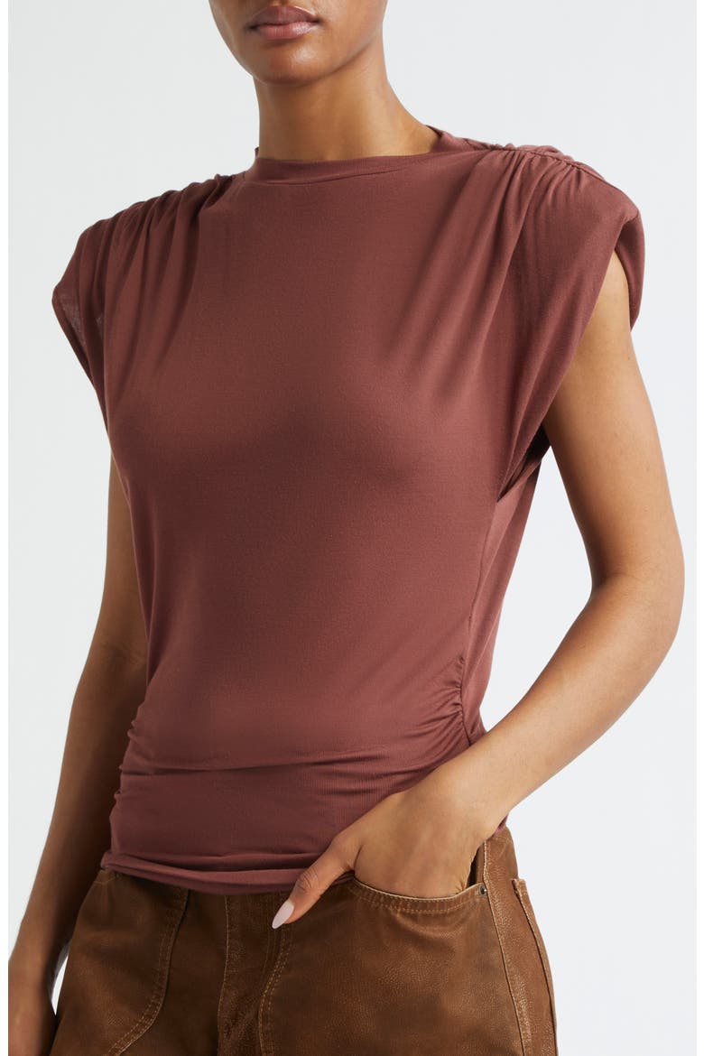 Devani Extended Shoulder Knit Top, Alternate, color, BURNT HENNA