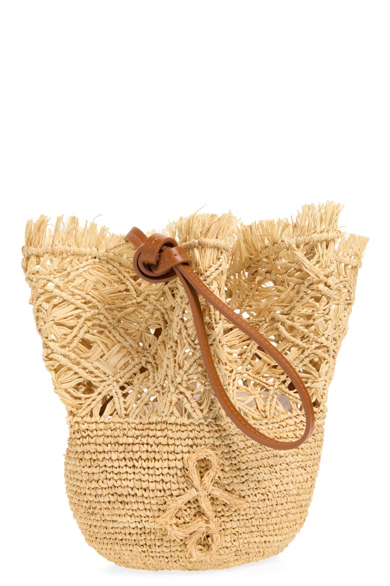 The Openwork Raffia Hat Bag, Main, color, NATURAL STRAW
