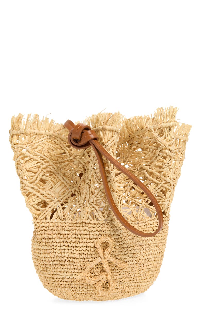 Ruslan Baginskiy The Openwork Raffia Hat Bag, Main, color, Natural Straw