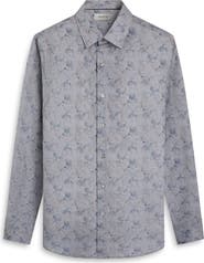 Bugatchi Julian Shaped Fit Floral Cotton Button-Up Shirt