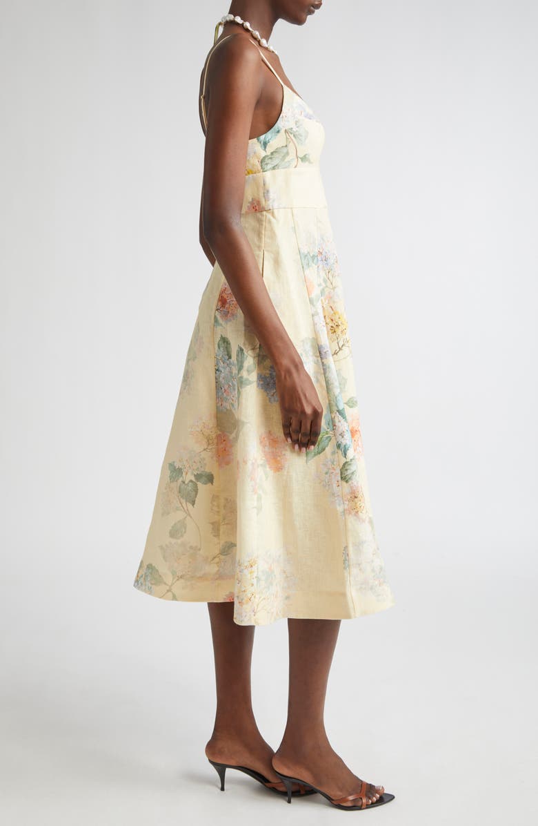 Illuminate Picnic Floral Linen A-Line Dress