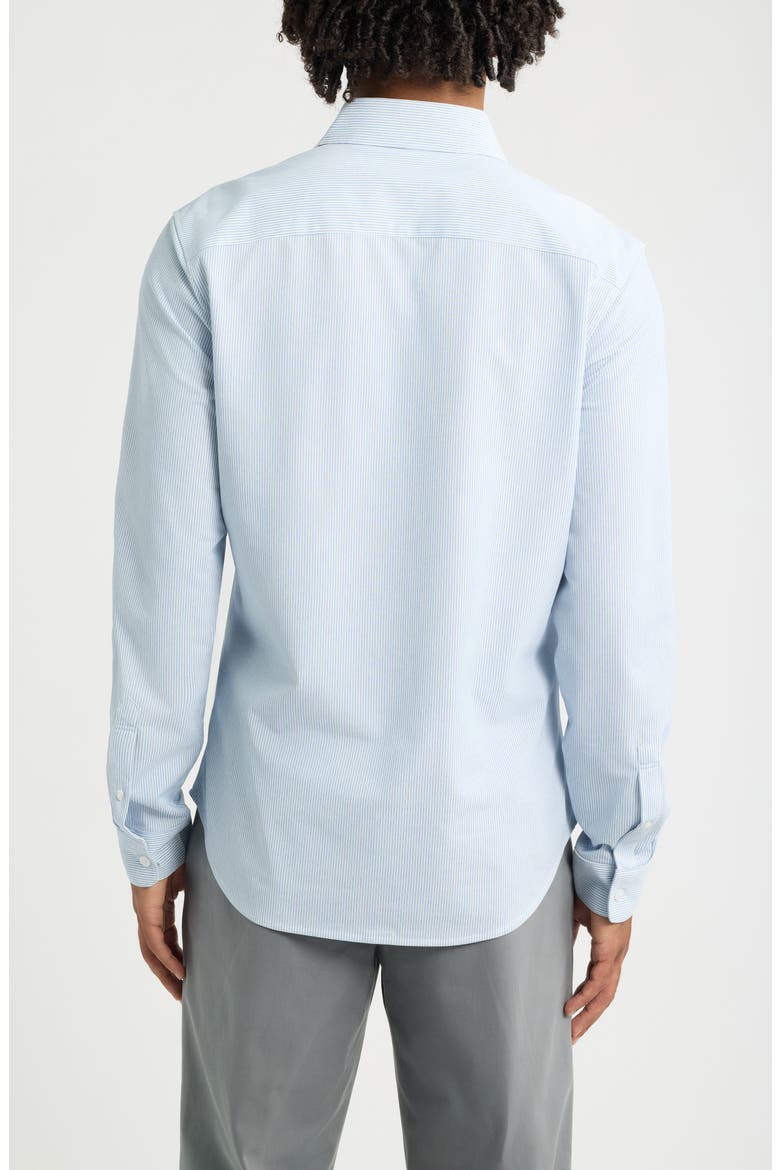Slim Fit Dress Shirt, Alternate, color, WHITE CLASSIC STRIPE