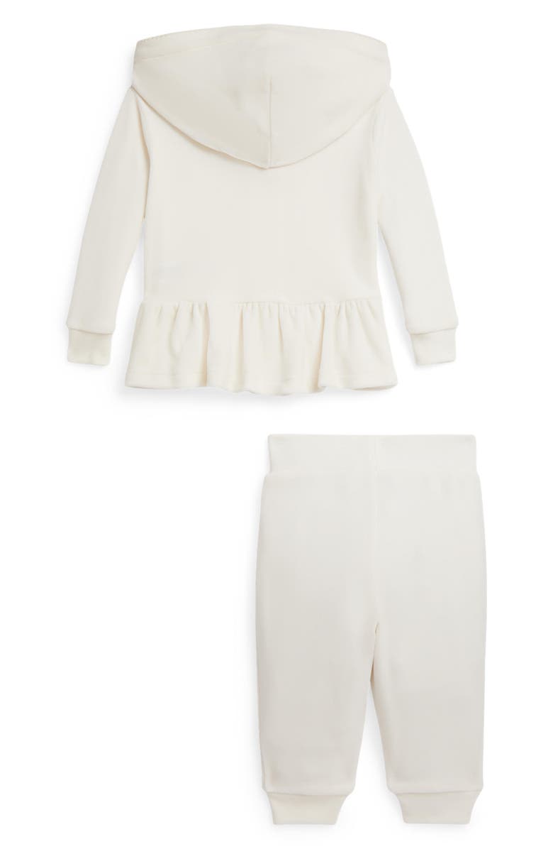 Ralph Lauren Velour Hoodie & Joggers Set, Alternate, color, Nevis