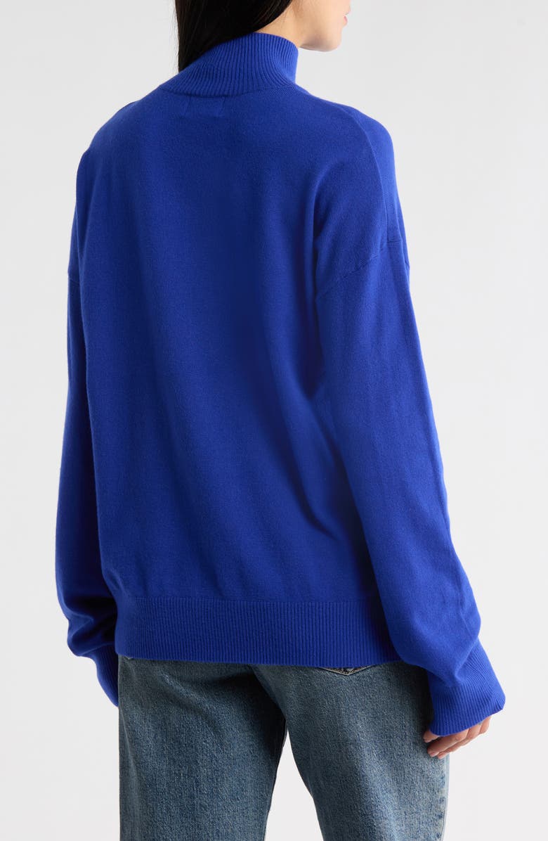 FRNCH Noure Mock Neck Sweater, Alternate, color, Bleu Electrique