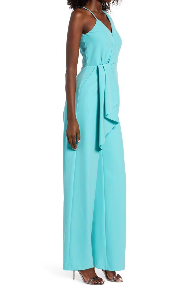 Lavish Alice Surplice Twill Jumpsuit, Alternate, color, 