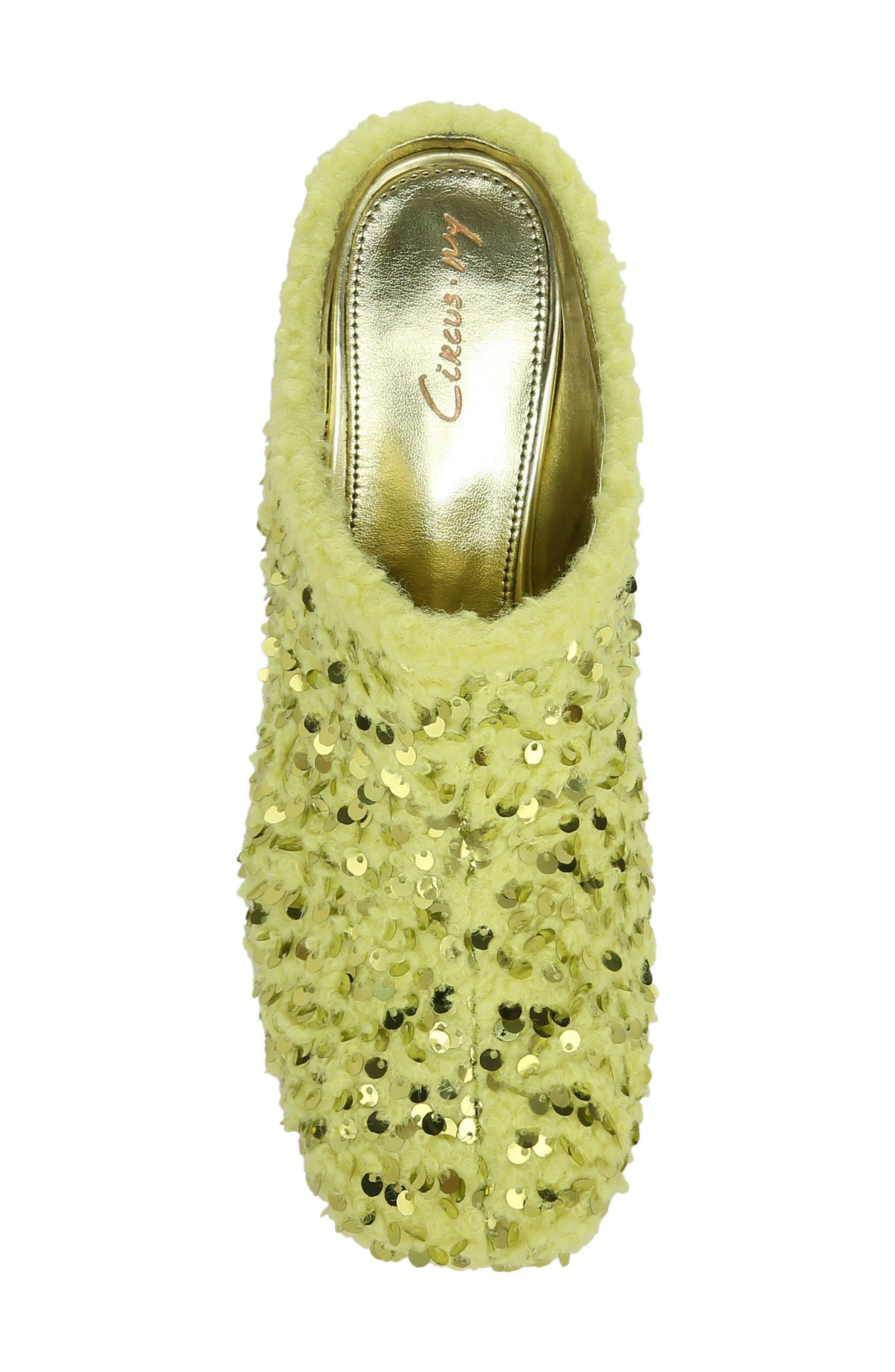 Circus NY by Sam Edelman Orin Sequin Mule, Alternate, color, Acid Lime