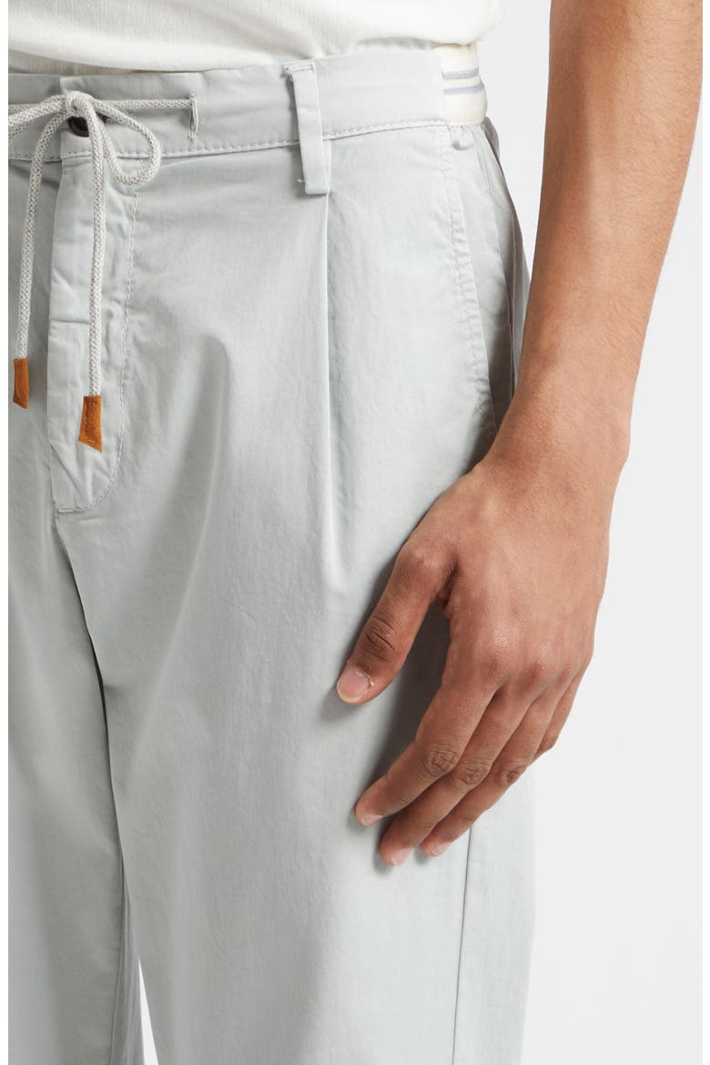 Drawstring Waist Stretch Cotton Pants, Alternate, color, GREEN