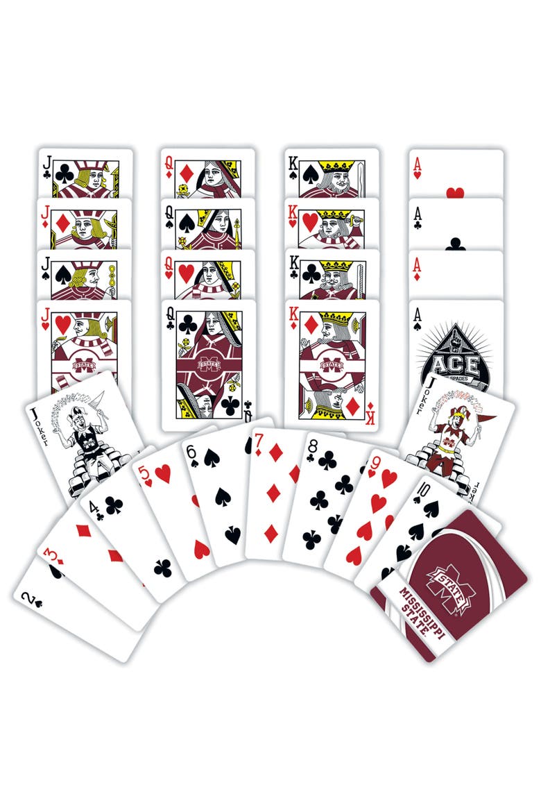 Mississippi State Bulldogs Playing Cards, Alternate, color, Multicolor