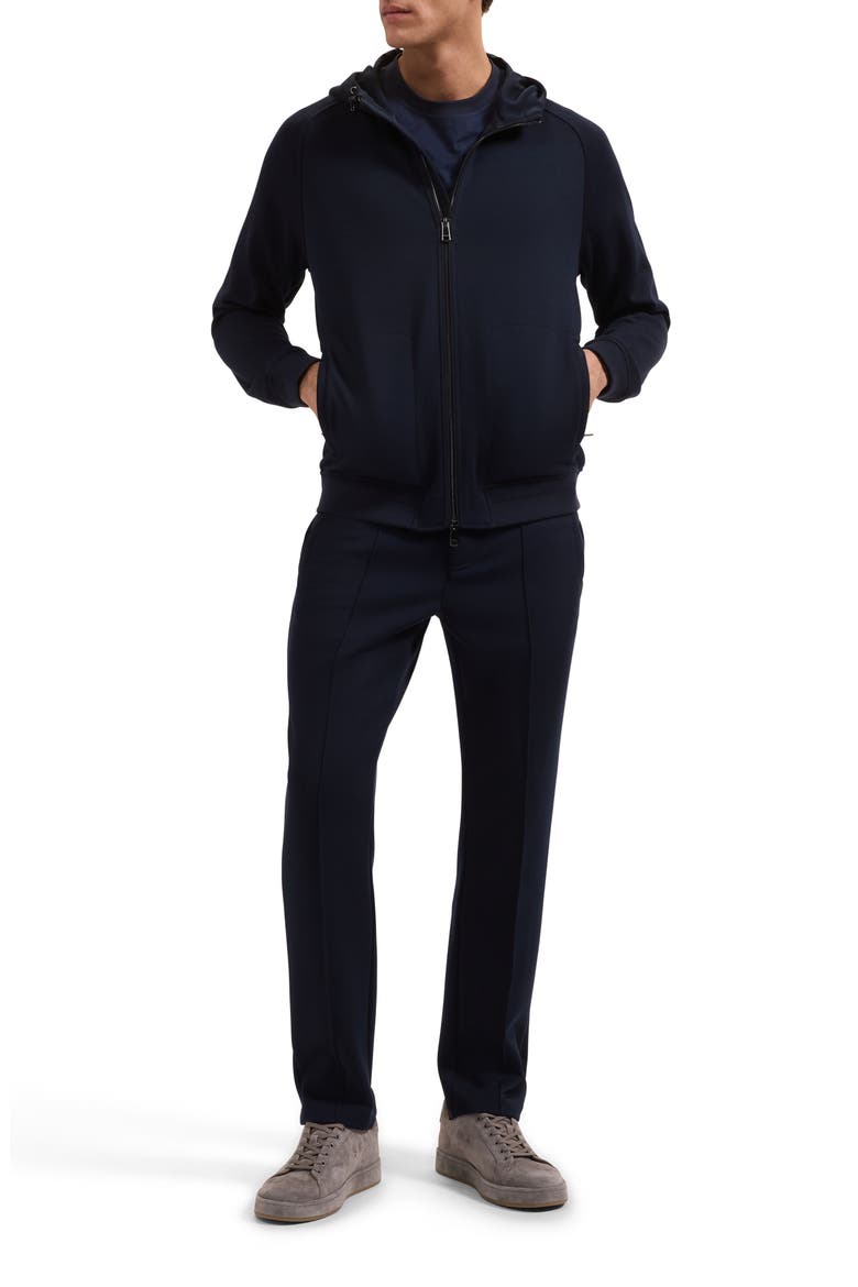 Soft Touch Knit Hoodie, Alternate, color, NAVY