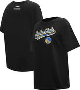 PRO STANDARD Women's Pro Standard Black Golden State Warriors Script Boyfriend T-Shirt