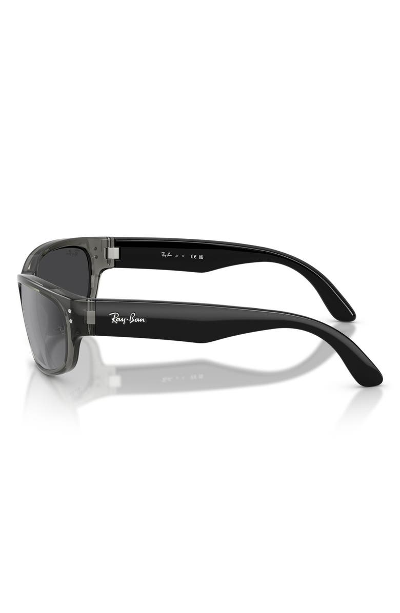 Ray-Ban Kids' 55mm Square Sunglasses, Alternate, color, Transparent Grey / Grey Silver