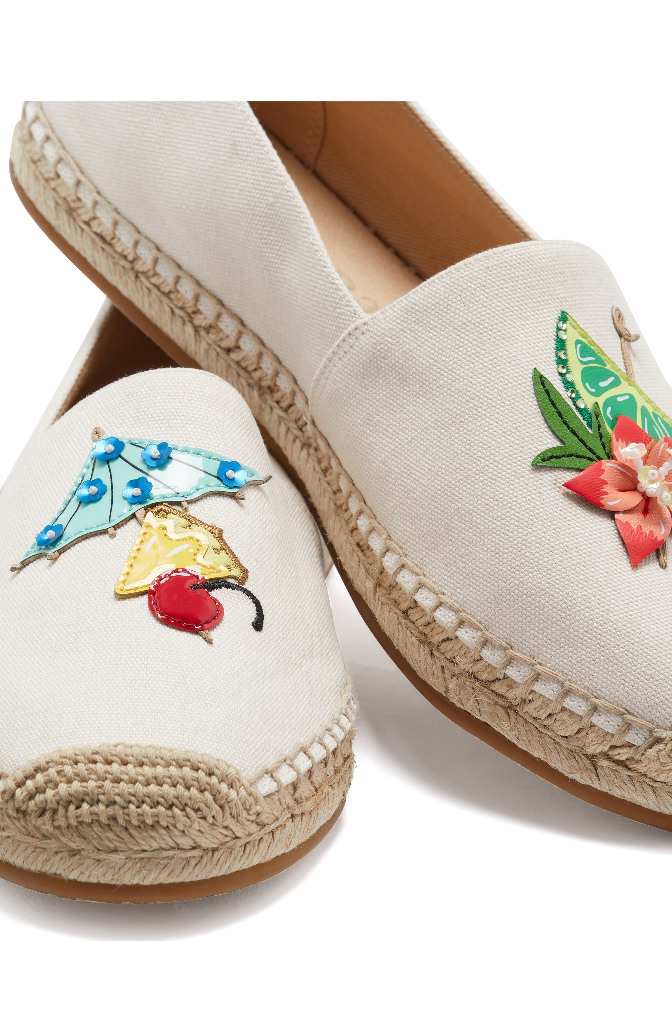 Kate Spade New York tiki time espadrille, Alternate, color, Cream.