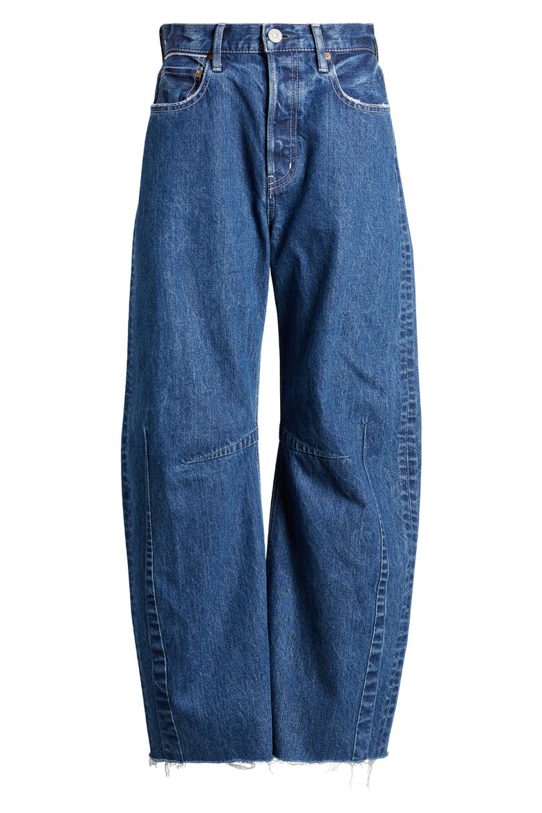 Orchards Coccoon Wide Leg Ankle Jeans, Alternate, color, BLUE