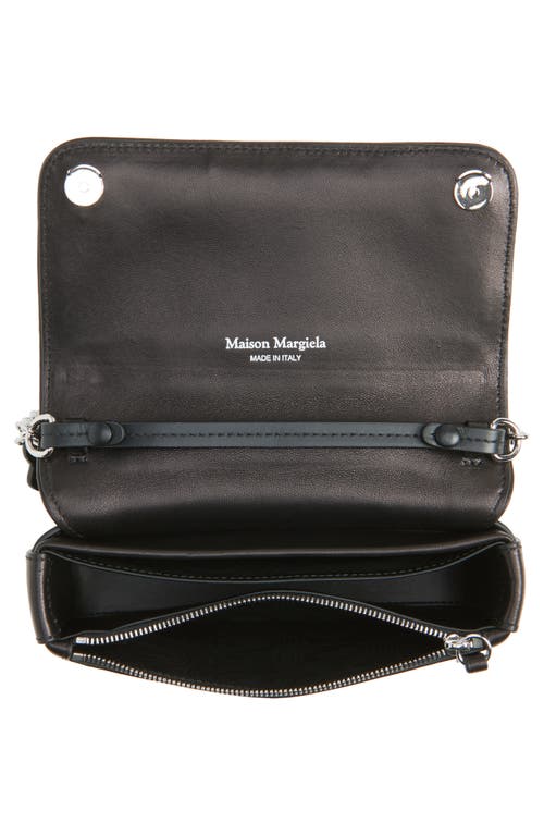 Maison Margiela Glam Slam Leather Wallet On A Chain In Black