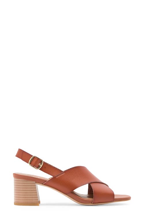 Nordstrom Rack Lyon Block Heel Slingback Sandal In Brown Raisin