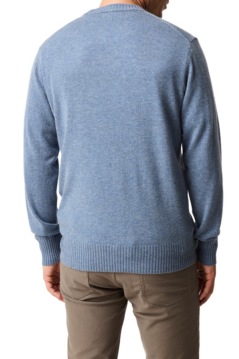 Stewart Island Wool & Cahsmere Crewneck Sweater, Alternate, color, SURF