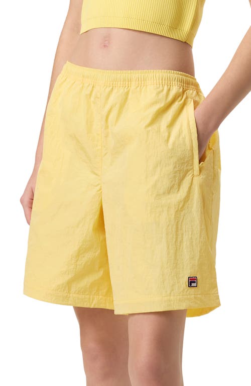 Fila X Hailey Nylon Crinkle Shorts In White