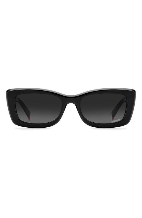 53mm Gradient Rectangular Sunglasses